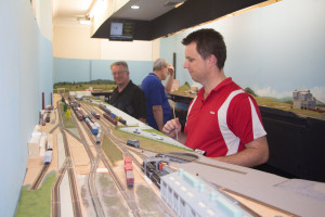 Barry running a Northbound through Knoxville under the eye of the yard master.